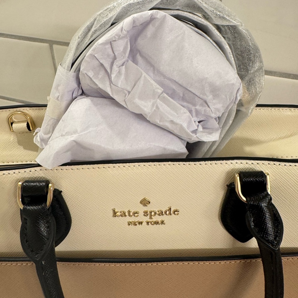 Kate Spade Cream and Tan Satchel